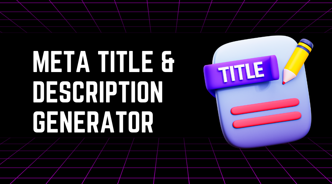 SEO Title and Meta Description Generator is the perfect tool for crafting professional, SEO-friendly content in seconds.